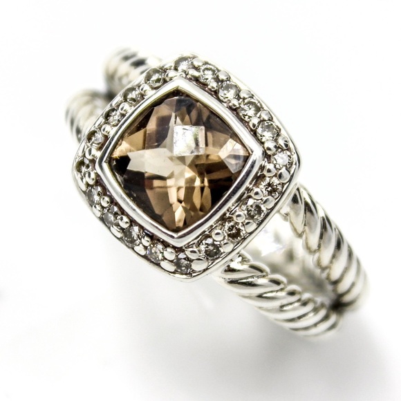 David Yurman Petite Albion Ring Smokey Quartz